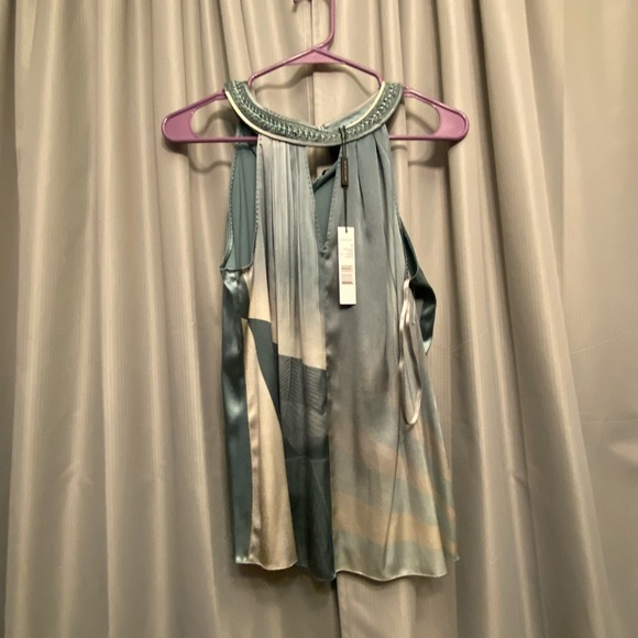 Clearance new Elie Tahari Silk Halter Top, tie dye sz Small 97% silk NWT $85 73 - Picture 2 of 7